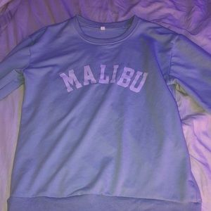 blue malibu sweater shirt